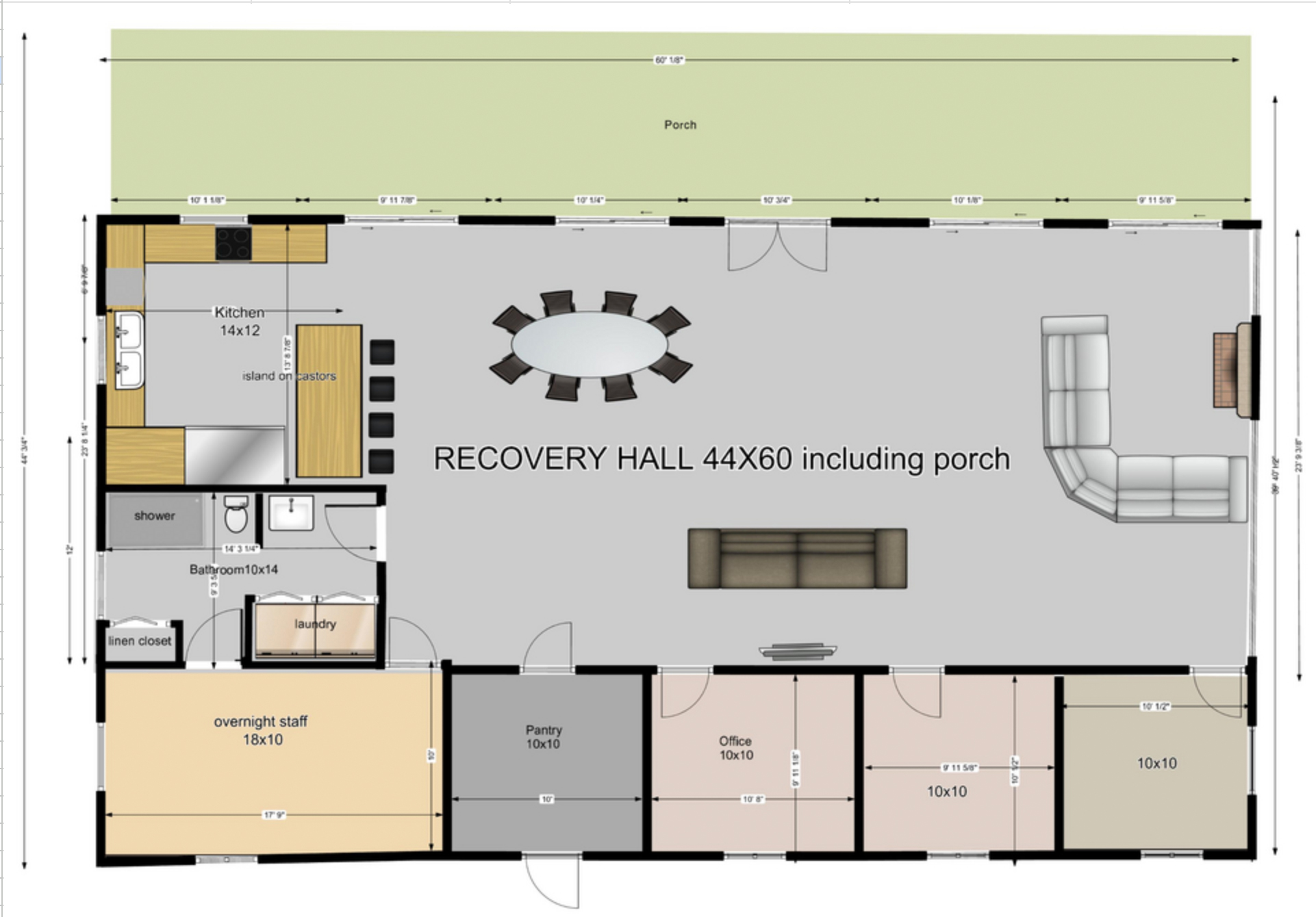 Recovery Hall Floor Plan